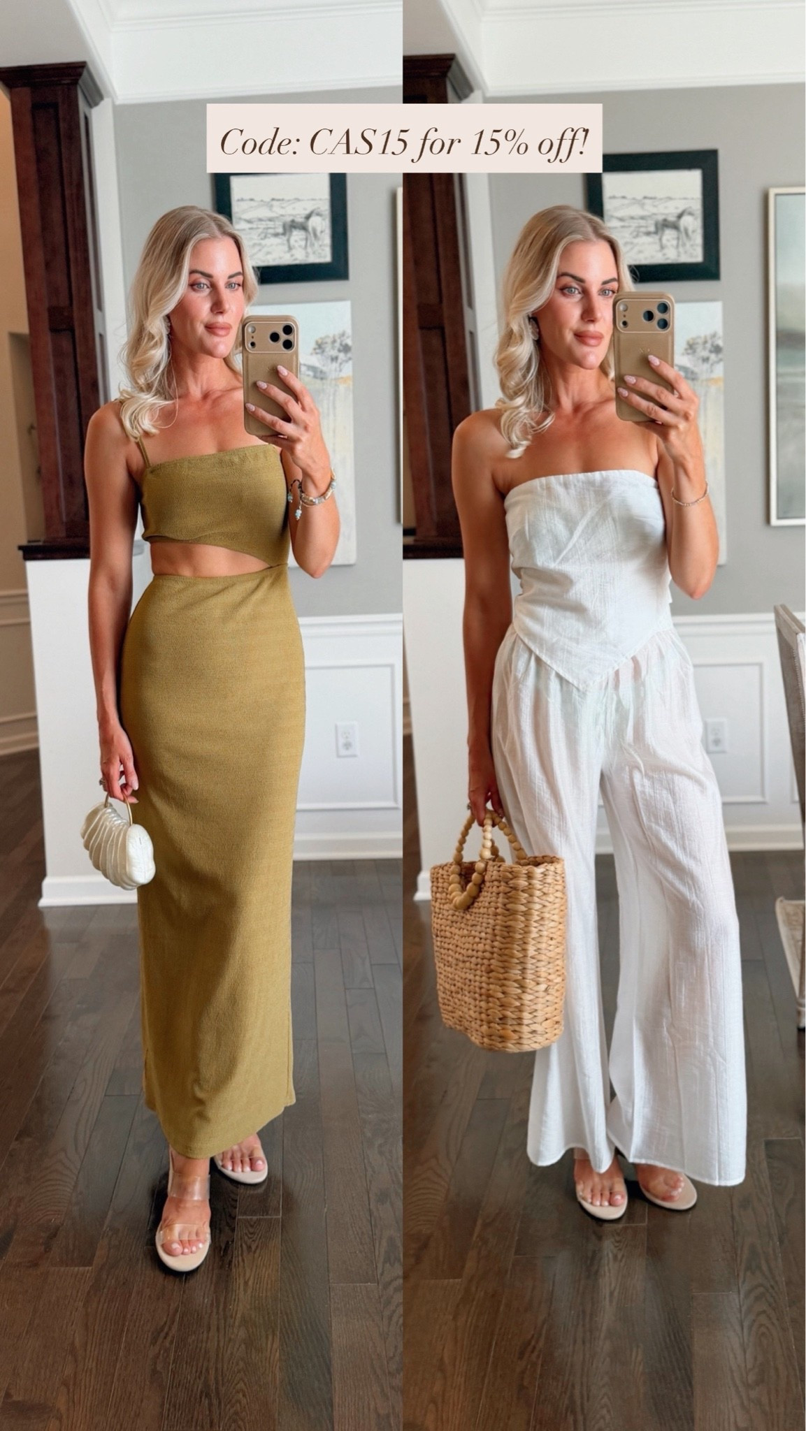 Summer outfits, beach vacation outfits, summer dress, matching linen set - wearing a small in both. Take 15% off with code: CAS15

#LTKSaleAlert #LTKTravel #LTKSeasonal