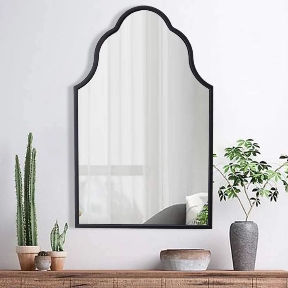 Large Arch Wall Mirror for Decor Antique Black Decorative Mirror with Wooden Frame Large Modern A... | Walmart (US)