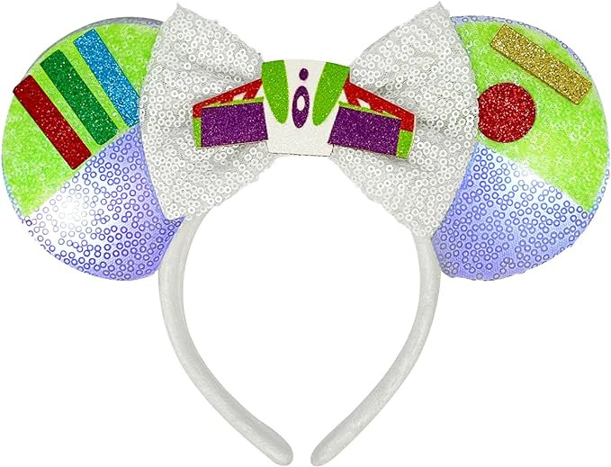 2 PCS Mouse Ears Headbands with LED Light Sequin Headbands Park Ears for Party Favors Cosplay Acc... | Amazon (US)