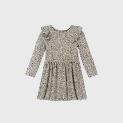 Toddler Girls' Cozy Long Sleeve Dress - Cat & Jack™ Gray | Target