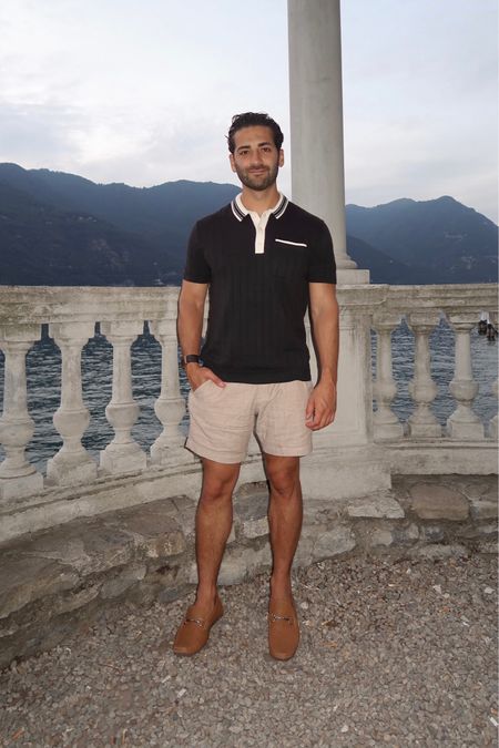 Italy dinner look - Cort’s wearing a small in top, 30 in shorts, shoes are tts! #kathleenpost #italyoutfits #internationaltravel

#LTKeurope