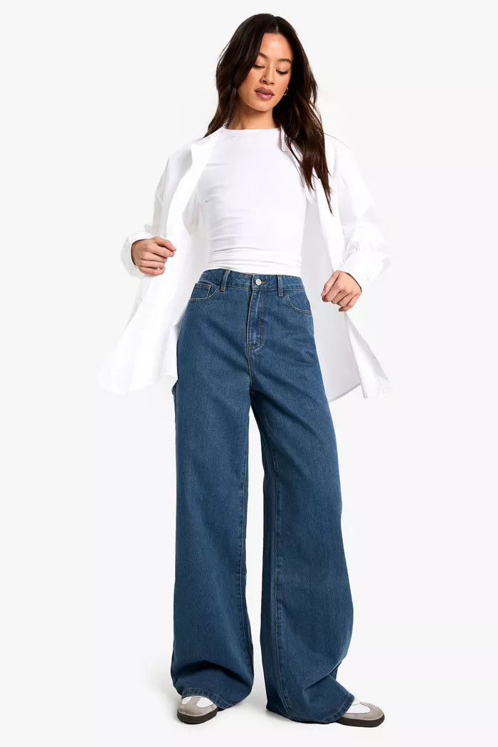 Tall 36 Inch Basic Wide Leg Jean | boohoo (US & Canada)