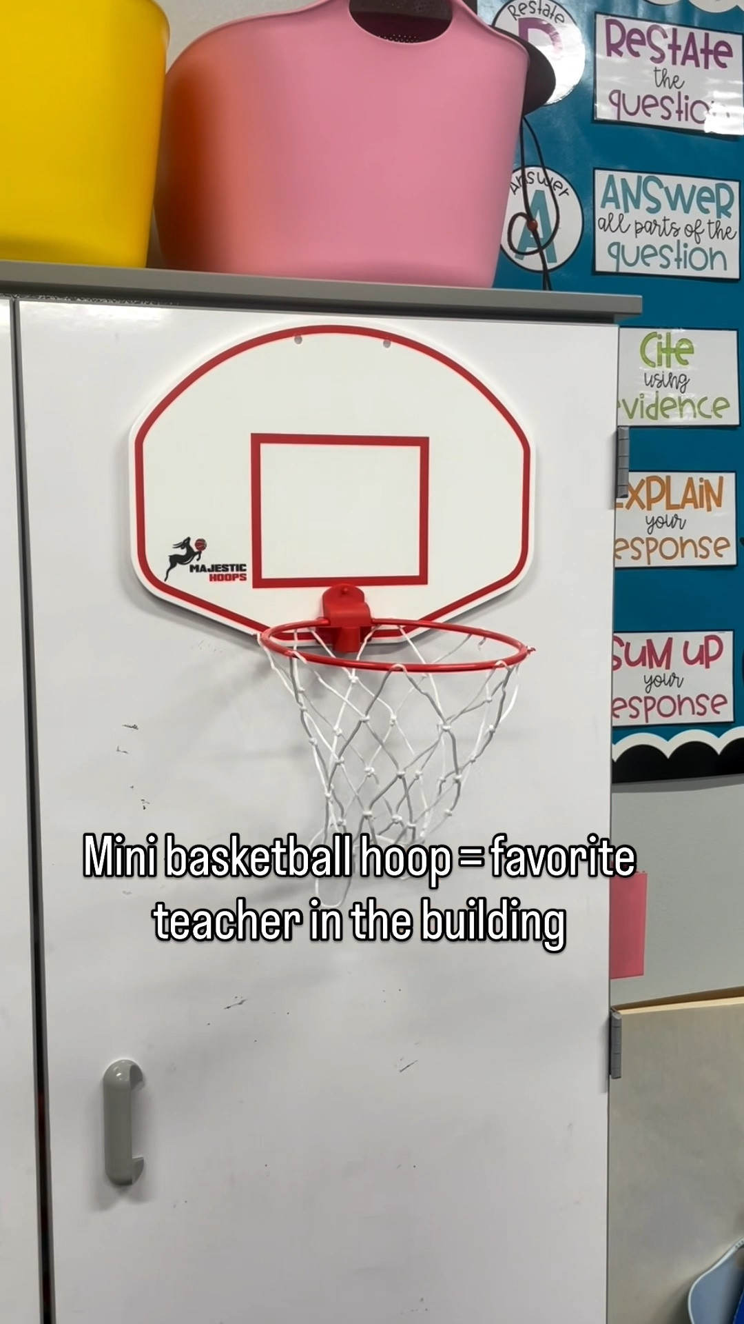 Mini basketball hoop for your classroom! 