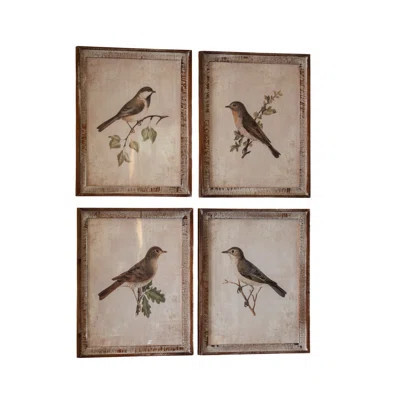 Rustic Songbird Framed Prints - Set of 4 | Perigold