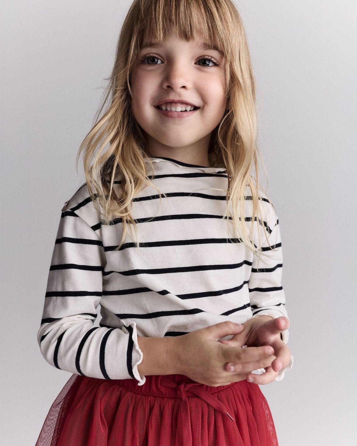 Toddler Girl Striped Mock Neck Long-Sleeve Top - Black/White | Carter's Inc