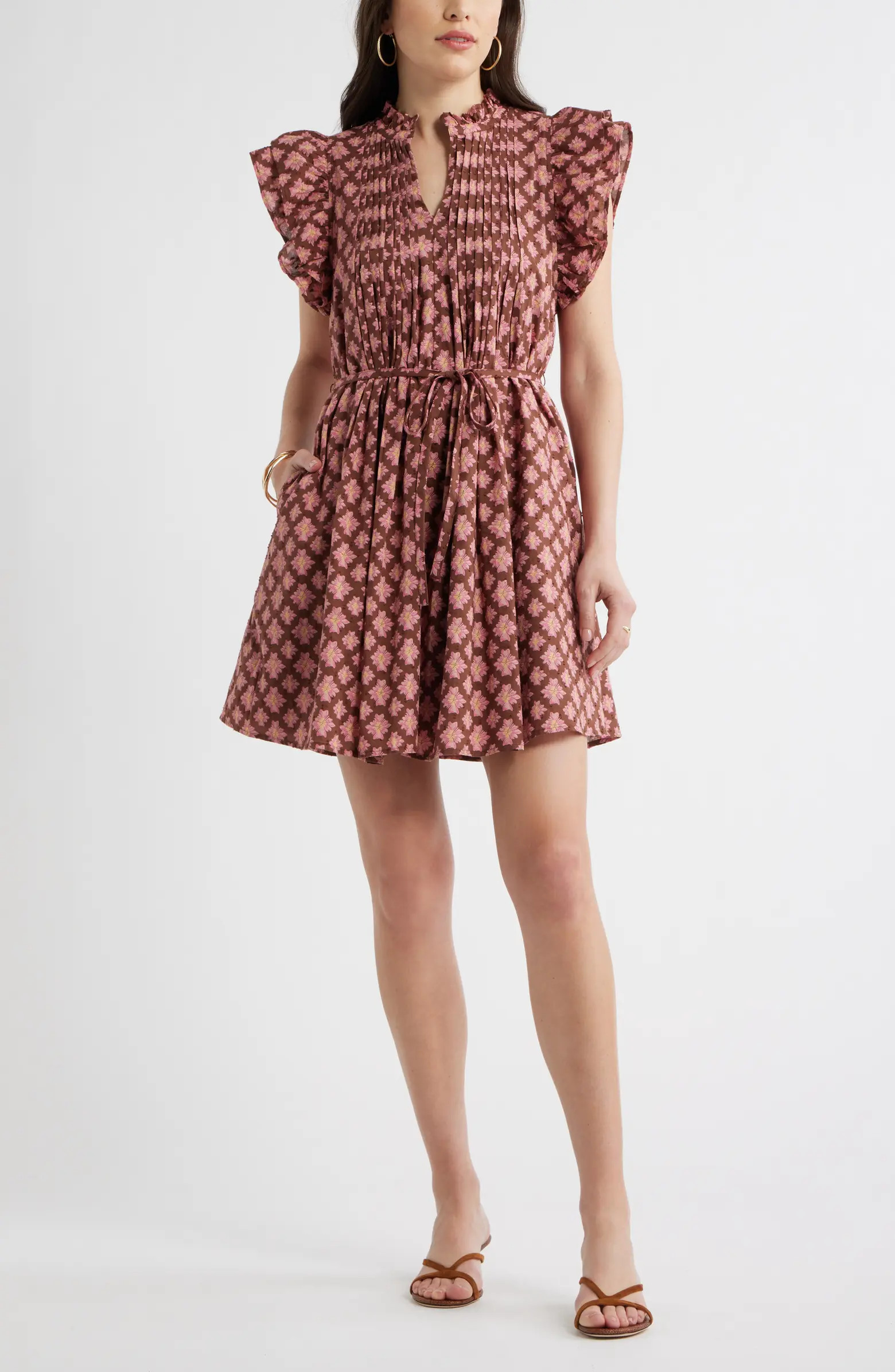 Ruffle Tie Waist Dress | Nordstrom