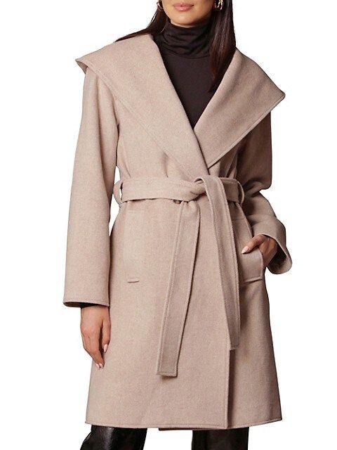 Avec Les Filles Belted Hooded Coat on SALE | Saks OFF 5TH | Saks Fifth Avenue OFF 5TH