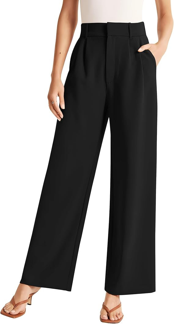 Sarin Mathews High Waisted Wide Leg Pants for Women Business Casual Dress Pant Palazzo Long Work ... | Amazon (US)