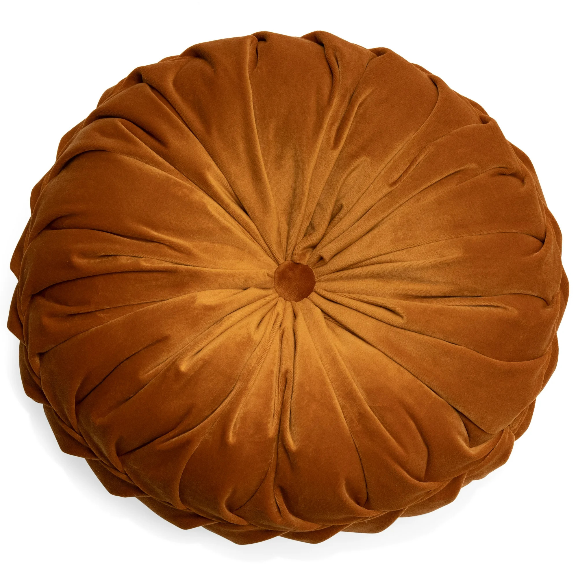 Round Pleated Velvet Decorative Pillow, 16" by Drew Barrymore Flower Home | Walmart (US)
