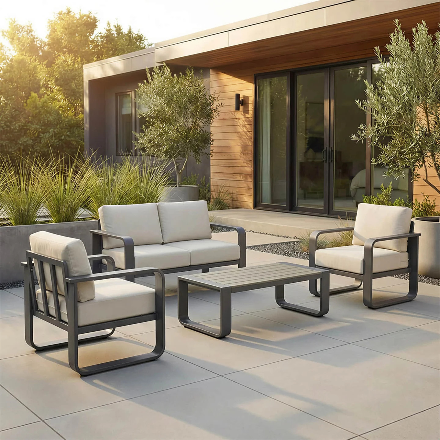 Dylan Patio Sofa Set | Modern Natural Outdoor Living | Chita