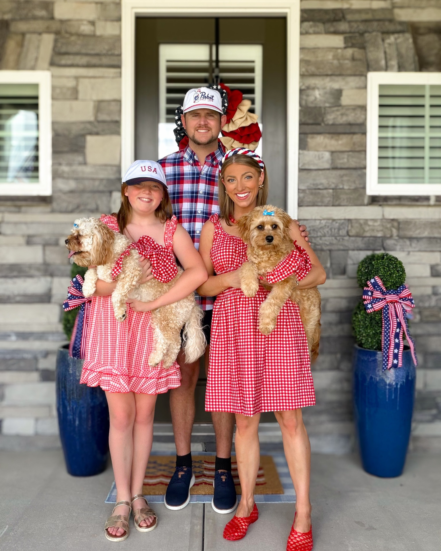 🇺🇸❤️ Red, white & blue and ready for all the summer celebrations! From matching gingham dresses to patriotic accessories and the cutest pups in coordinating bows, these are the kind of festive outfits I look forward to wearing every year.

The best part? Almost everything is from Walmart and looks so much more expensive than it is! ❤️🤍💙 Whether you’re headed to a backyard BBQ, small-town parade, lake day, or fireworks with family, these affordable finds are too cute to pass up.

I’m linking all of our looks, plus some of my favorite patriotic accessories and summer staples! ✨

#WalmartFashion #WalmartFinds #PatrioticStyle #RedWhiteAndBlue #FourthOfJulyStyle #AmericanaStyle #MatchingMomAndMe #FamilyStyle #SummerOutfitIdeas #AffordableFashion #WalmartNewArrivals #PatrioticOutfits #SummerFashion #MomStyle #FashionOver30 #LTKStyle #OOTD #FamilyPhotos #AmericanaFashion #WalmartSummerFashion

#LTKootd #LTKSwim #LTKPetite