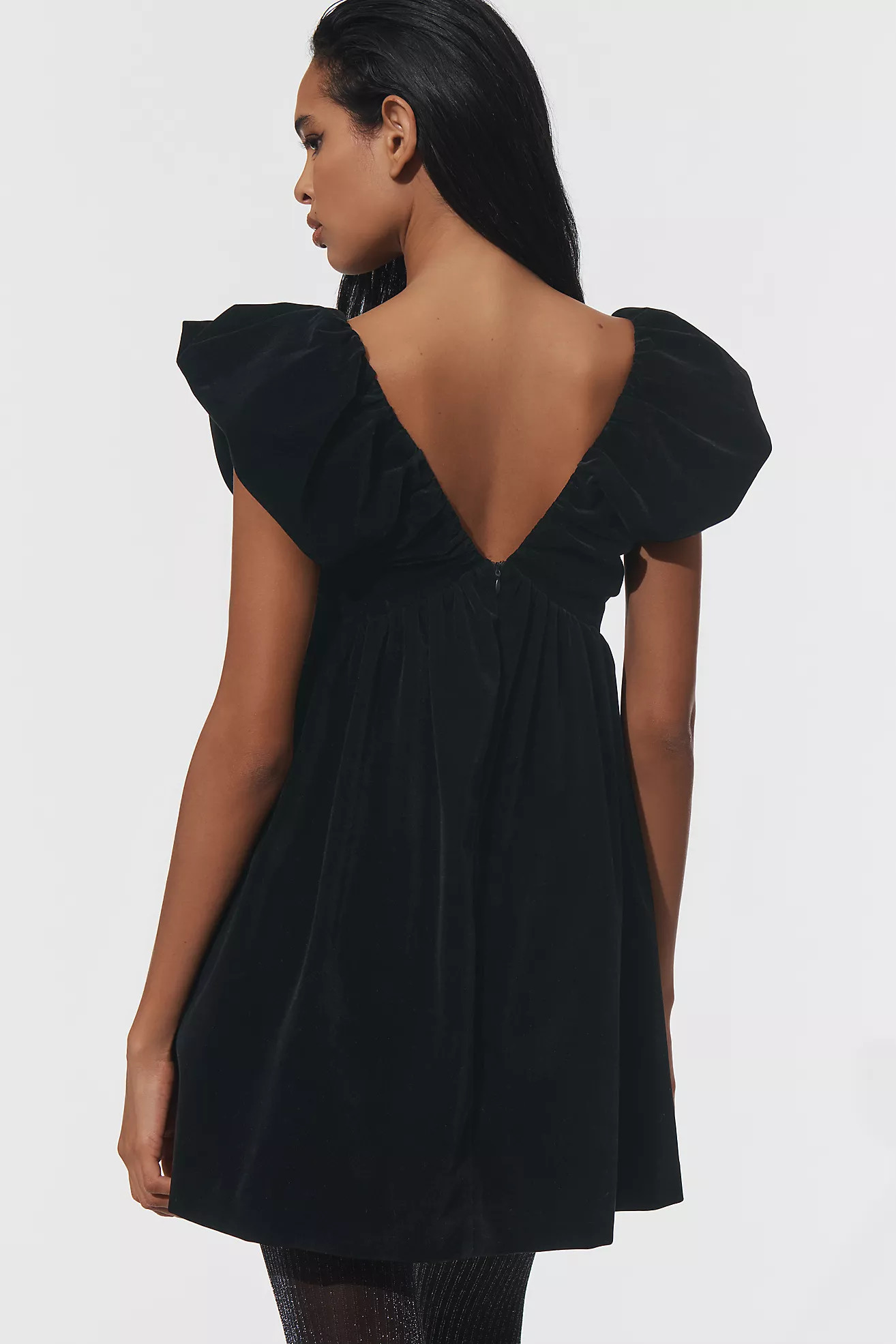 Endless Rose Velvet Bow Mini Dress | Anthropologie (US)