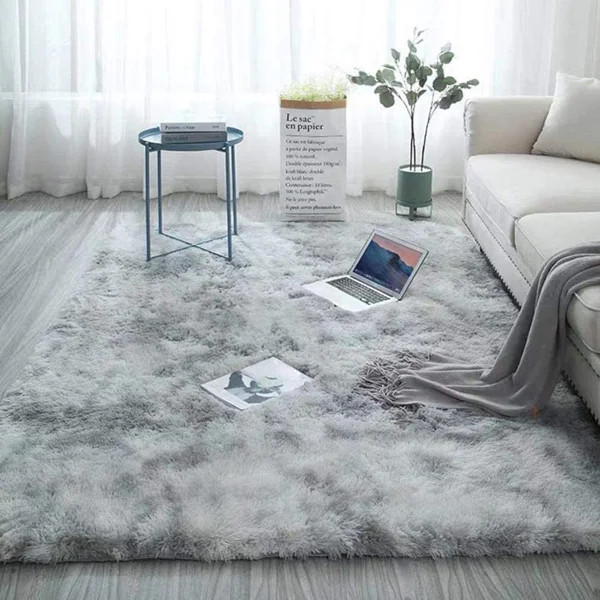 Antonije Tie Dye Shag Area Rug in Gray | Wayfair North America