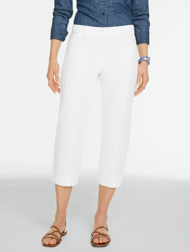 Heritage Twill Capri Pants | Talbots