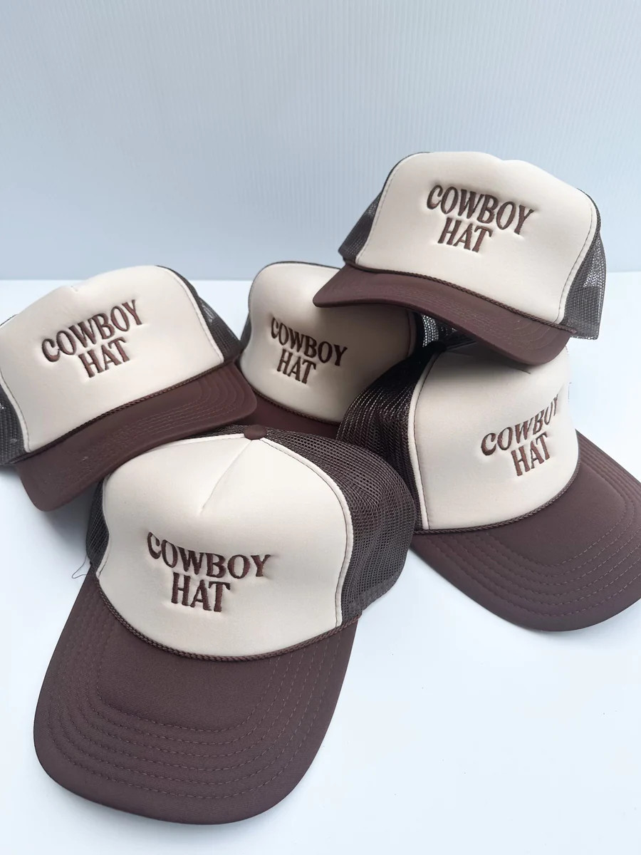 Cowboy Hat Embroidered - Brown | KenzKustomz