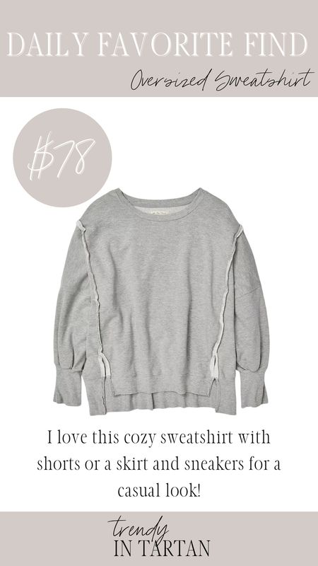 Daily favorite find- oversized sweatshirt!

Pullover, casual outfit, grey sweatshirt

#LTKstyletip #LTKfindsunder100 #LTKSeasonal