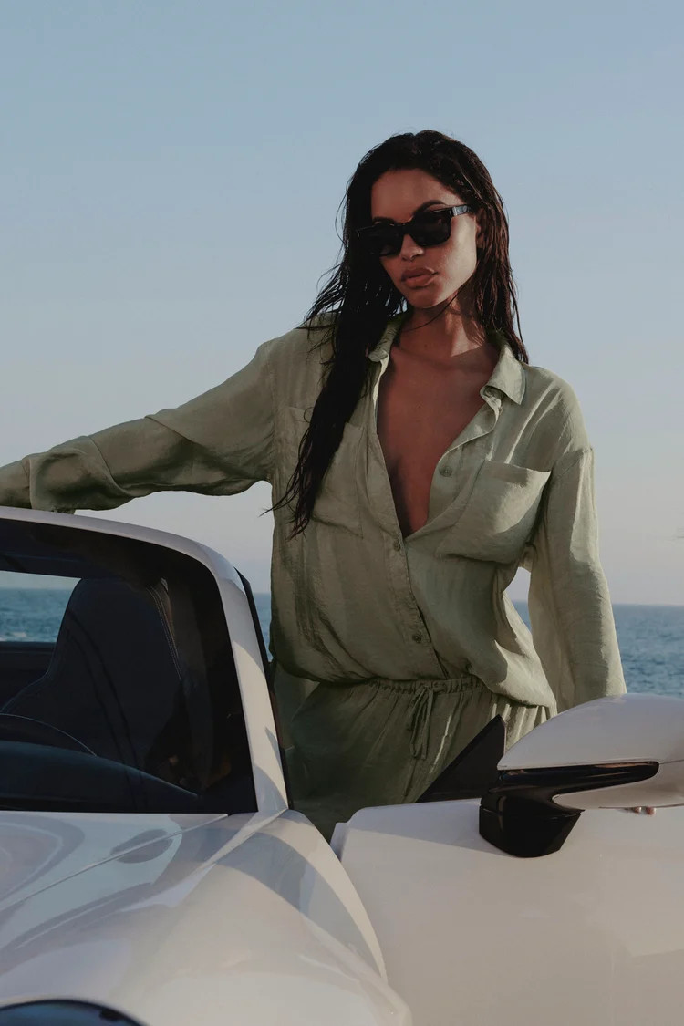 Semi-Sheer Golden Hour Button Down Long Sleeve | Alo Yoga