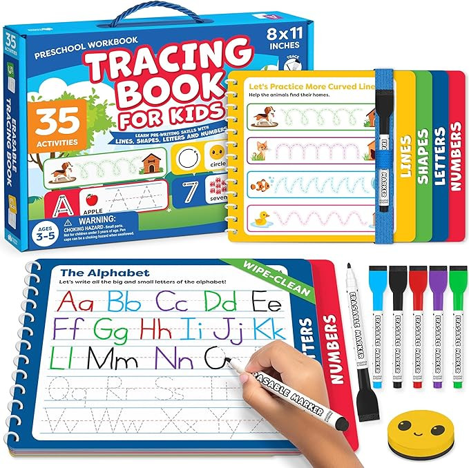 Preschool Learning Activities - Tracing Books for Kids Ages 3-5 - Toddler Handwriting Practice - ... | Amazon (US)