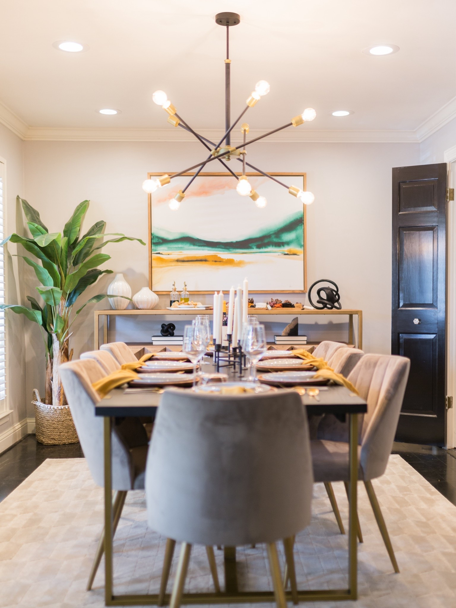 Mid century modern dining room and tables scape 

#LTKStyleTip #LTKHome #LTKSeasonal