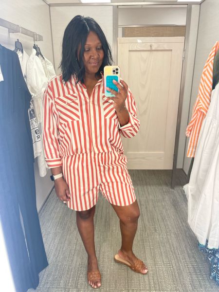 Poplin button-up shirt & matching shorts. This set can easily go from the office to weekend brunch. Wearing XL in both the top & bottoms  

#LTKmidsize #LTKover40 #LTKstyletip