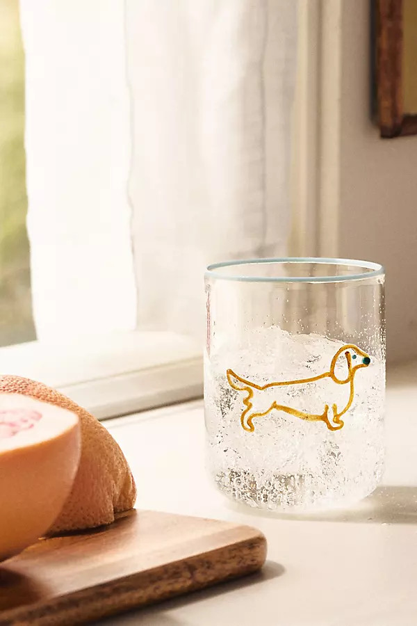 Love Notes Dog Icon Juice Glass | Anthropologie (US)