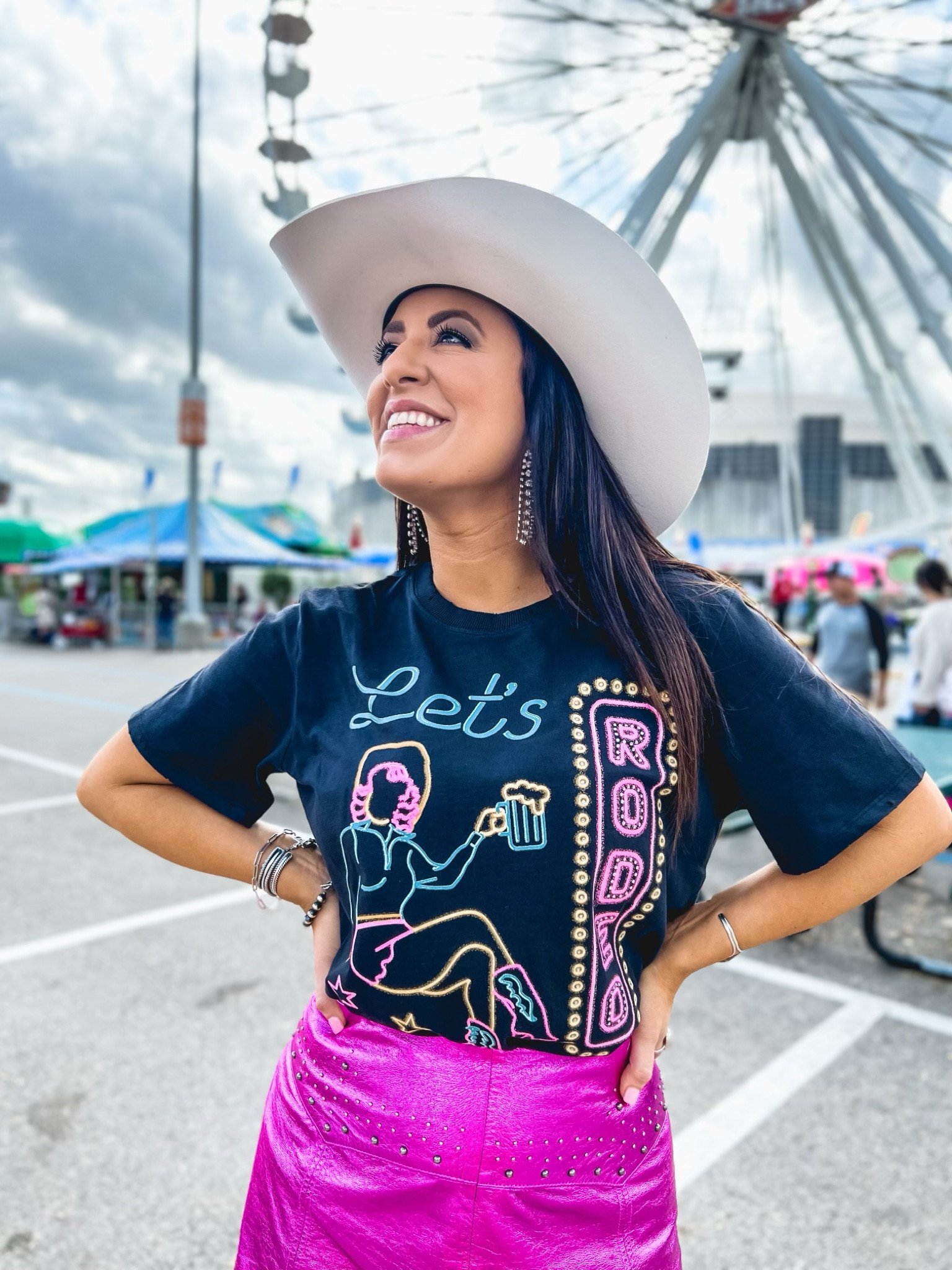 Houston rodeo, rodeo fashion, rodeo style, western fashion, cowboy hat, pink skirt, graphic tee, country girl aesthetic, vacation outfits, spring outfits, swimsuits, living room, work outfit, wedding guest, resort wear, maternity, date night, Easter #ootd #cowgirl #westernfashion

#LTKstyletip #LTKFind #LTKunder50