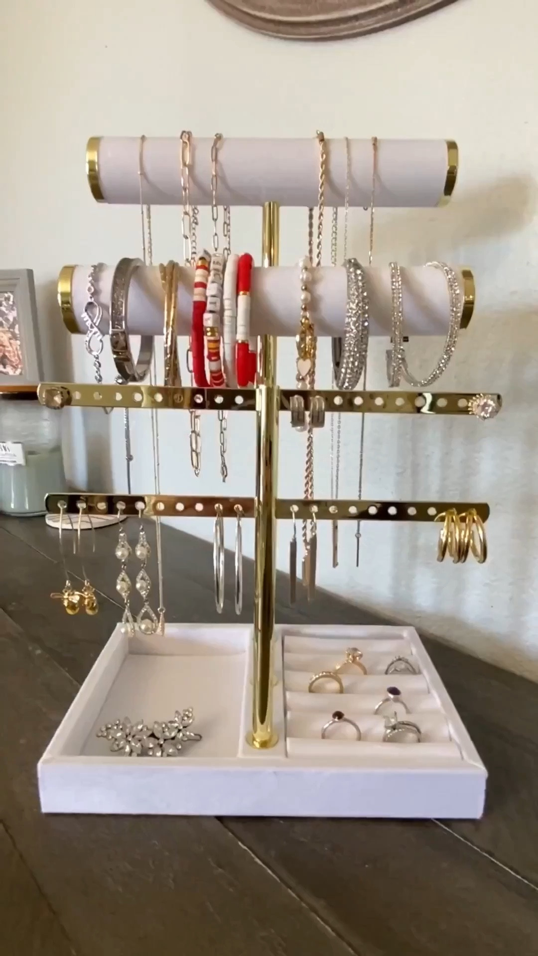 I’ve always wanted a jewelry organizer and I finally bought one! It made me realize a few things:

1) I have more jewelry than I thought
2) But also, I want more jewelry
3) I need to clean my jewelry 
3) Some of the backings are missing 
5) I want to dress up more 
6) I need a girls night out

What is your favorite jewelry to wear?

Jewelry organizer, gold rings, gold earrings, jewelry cleaner, earring backings, KC Chiefs bracelets, Express jewelry, amethyst rings, sterling silver, letter A necklace, mom bracelet, bee earrings, initial necklace, grandma necklace, drawer storage, ring box, 

#LTKHome #LTKselfcare