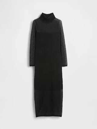 Sheer Turtleneck Maxi Sweater Dress | Gap (US)