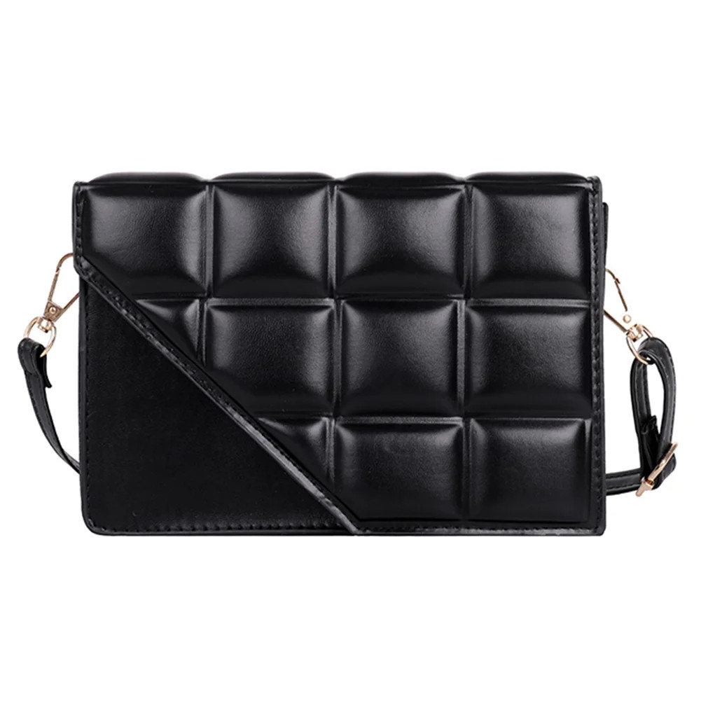 BIOSA Women PU Lattice Crossbody Bag Shoulder Bag Female Embossing Solid Color Handbag (Black) | Walmart (US)