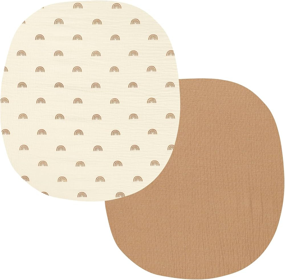 Muslin Bassinet Sheets Compatible with Fisher-Price Portable Bassinet On-The-Go, 2 Pack 100% Cott... | Amazon (US)