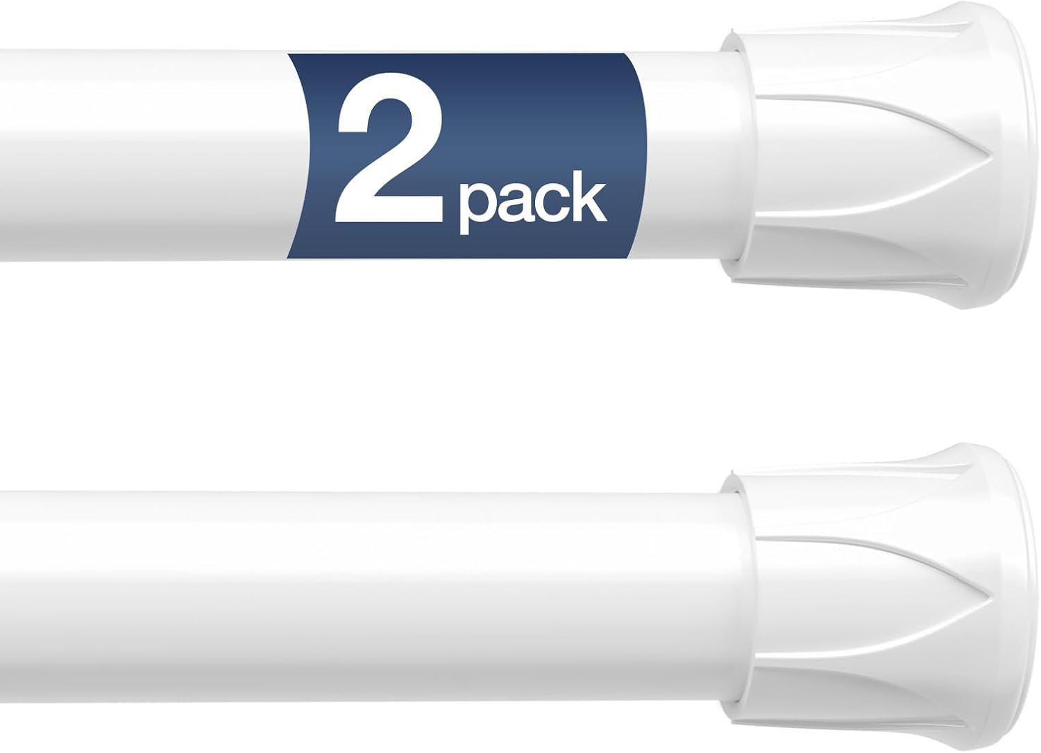 Spring Tension Curtain Rods 28-48 Inch White 2 Pack | Amazon (US)