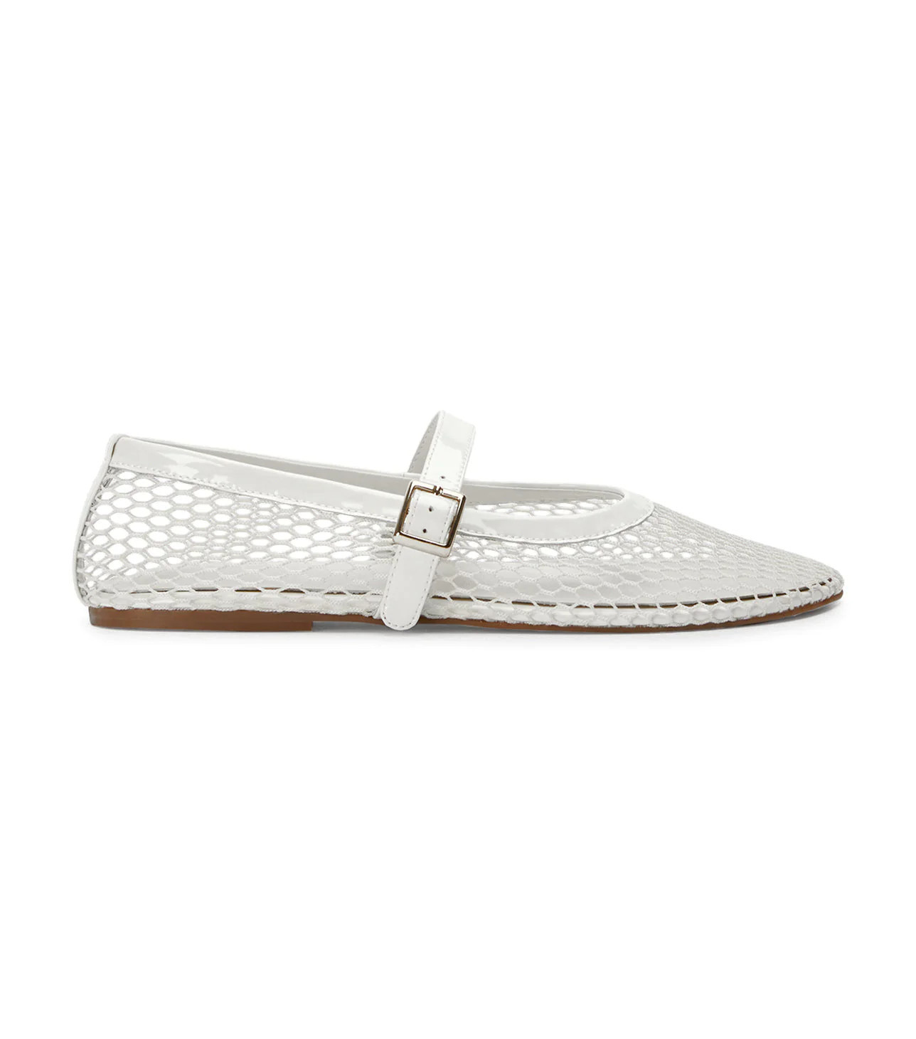 Mia White Mesh/Patent Flats | Tony Bianco US
