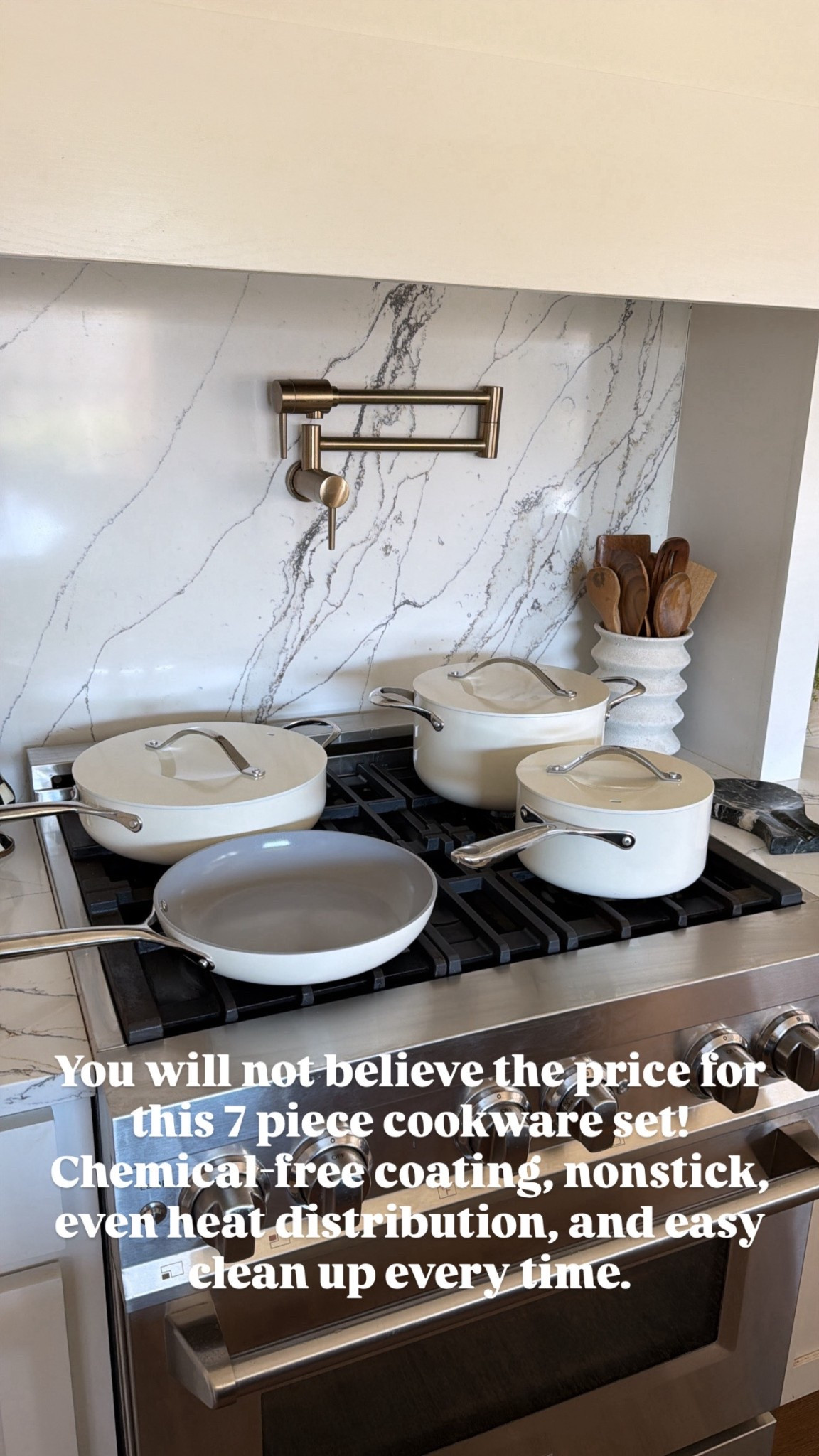 You will not believe the price for this 7 piece cookware set! Each piece features a chemical-free coating, nonstick finish, even heat distribution, and easy clean up every time! I also love the look! 

@onequince #quincepartner 

#LTKHome