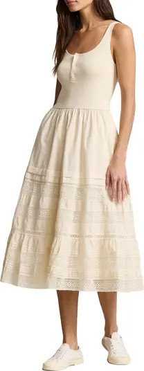 Polo Ralph Lauren Henley Midi A-Line Dress | Nordstrom | Nordstrom