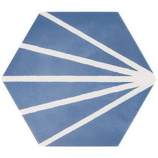 Eclipse Ray Blue 7.79 in. x 8.98 in. Matte Porcelain Floor and Wall Tile (9.03 sq. ft. / Case) | The Home Depot