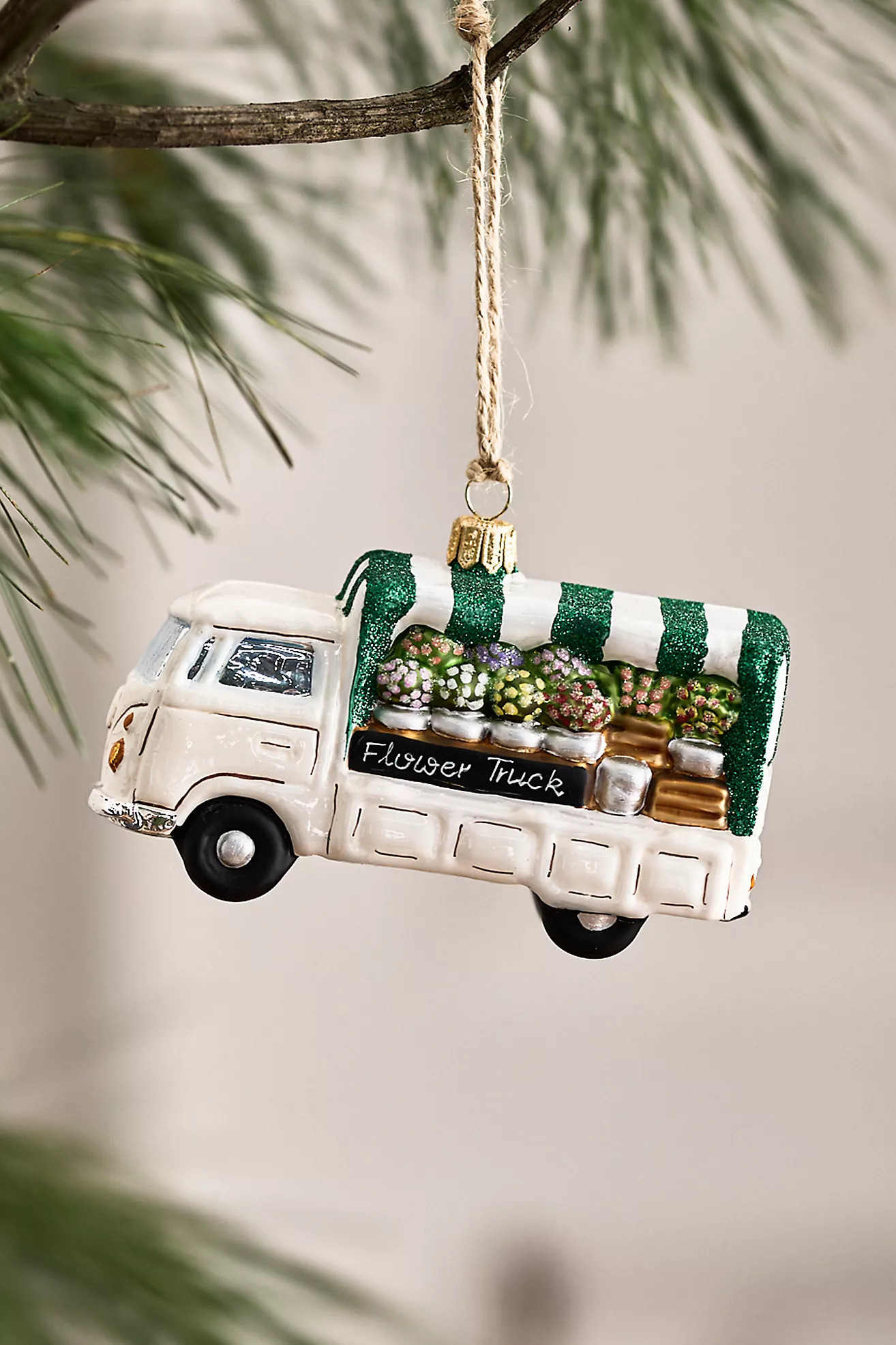Flower Truck Glass Ornament | Anthropologie (US)