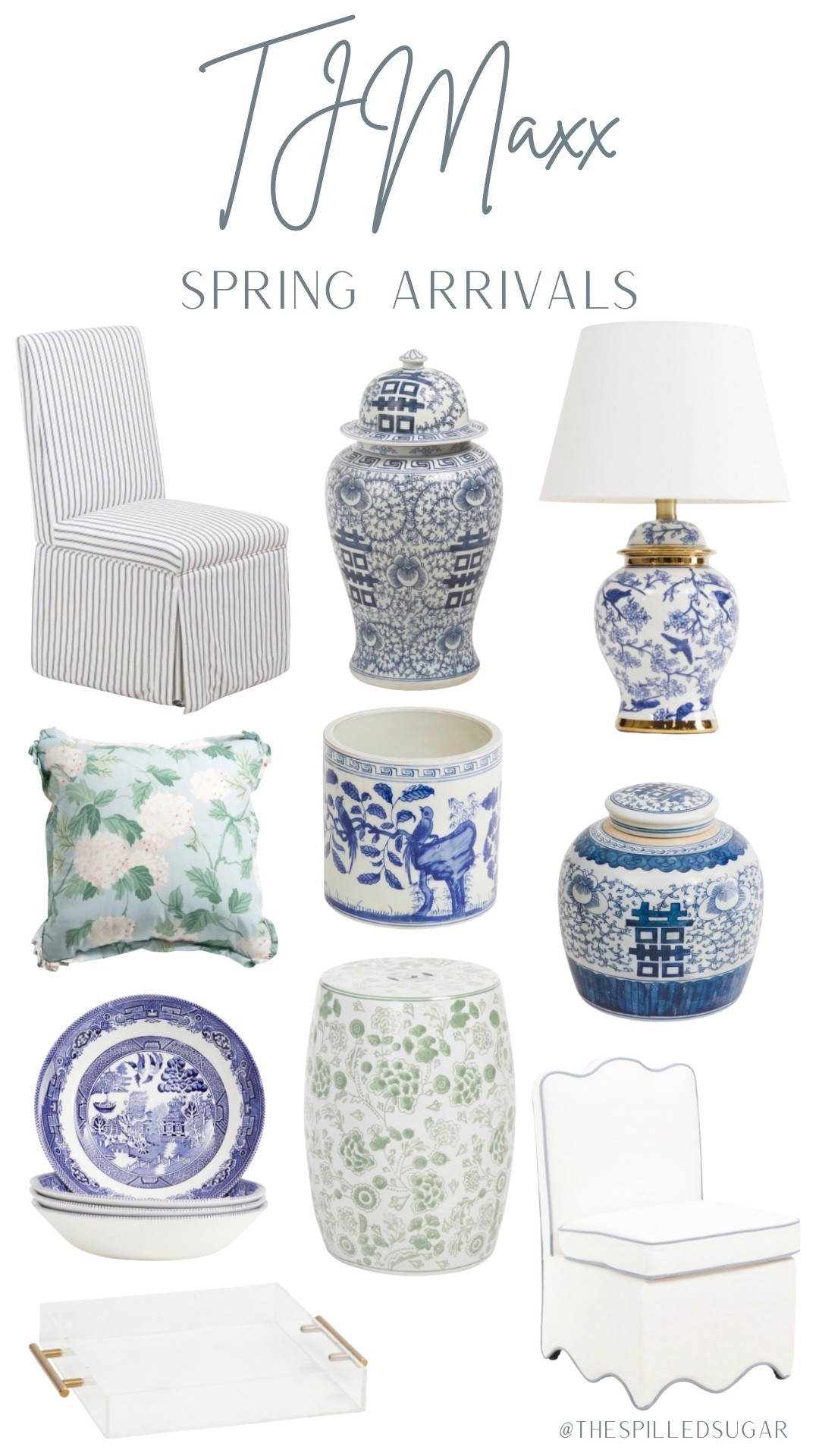 Spring new arrivals from TJMaxx!

TJMaxx finds, Lillian August, double happiness ginger jar, blue and white decor, orchid pot, cachepot, planters, blue and white table lamp, blue and white plates, garden stool, accent chairs, acrylic tray, grandmillennial finds 

#LTKSaleAlert #LTKHome #LTKSeasonal