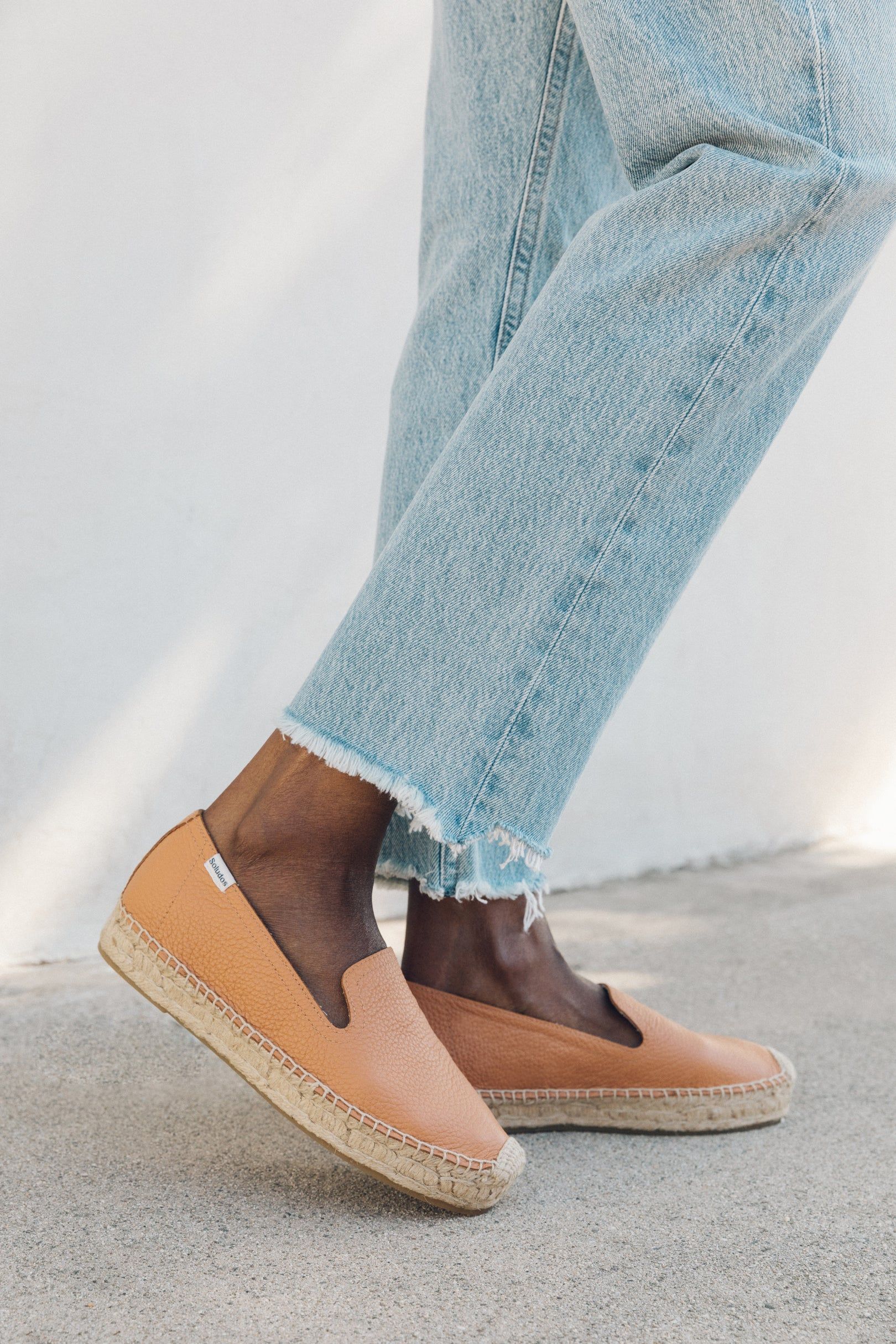 Leather Platform Espadrille | Soludos