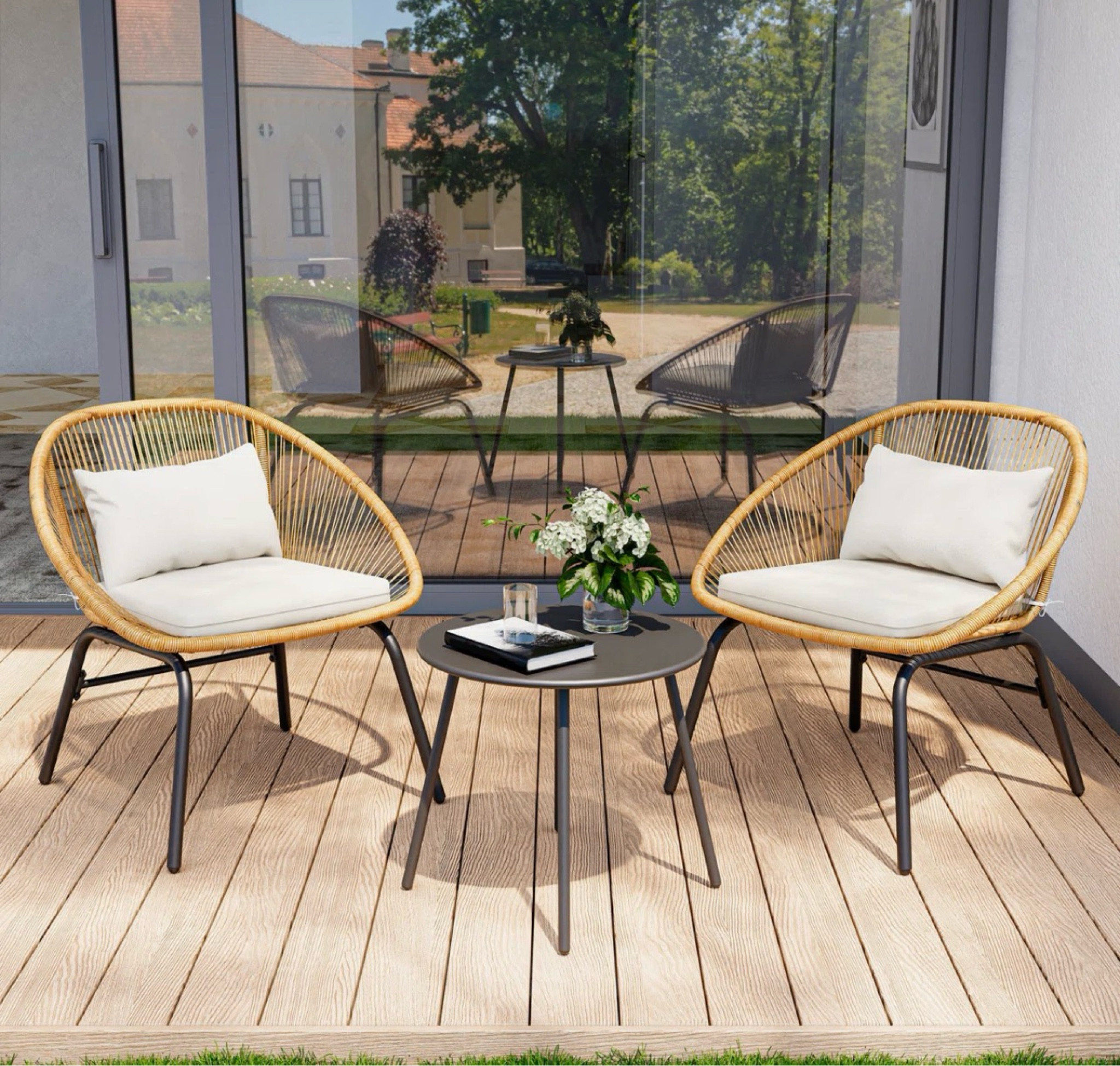 Bistro patio furniture under $300 perfect for the front porch 🤍

#LTKSeasonal #LTKSaleAlert #LTKHome