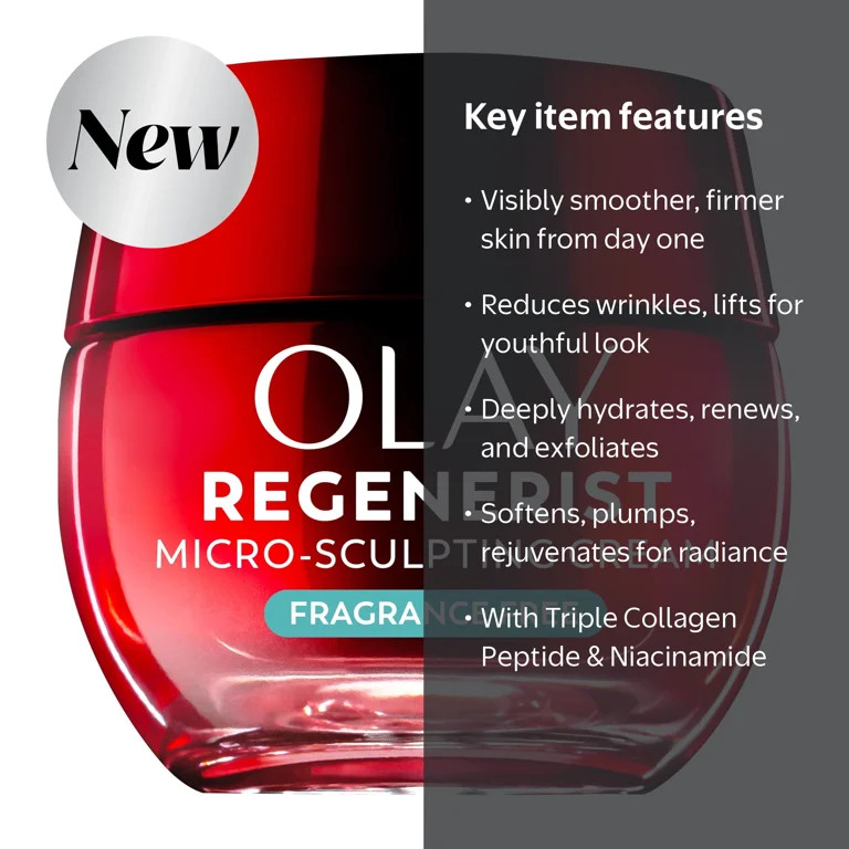 OLAY REGENERIST Anti-Aging Face Cream, Firming Moisturizer with Triple Collagen Peptide & Niacina... | Walmart (US)