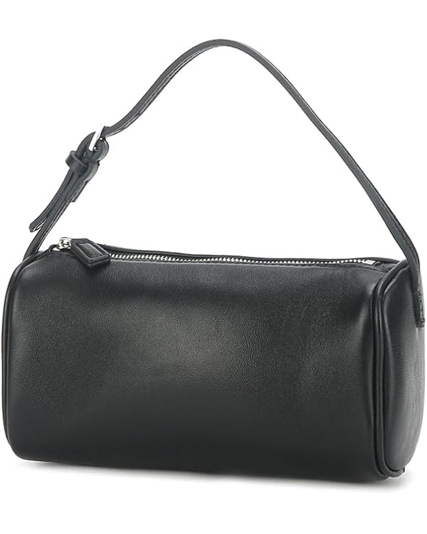 Genuine Leather Barrel Crossbody Bag, Top Handle Purse for Women, Shoulder Handbag with Adjustabl... | Amazon (US)