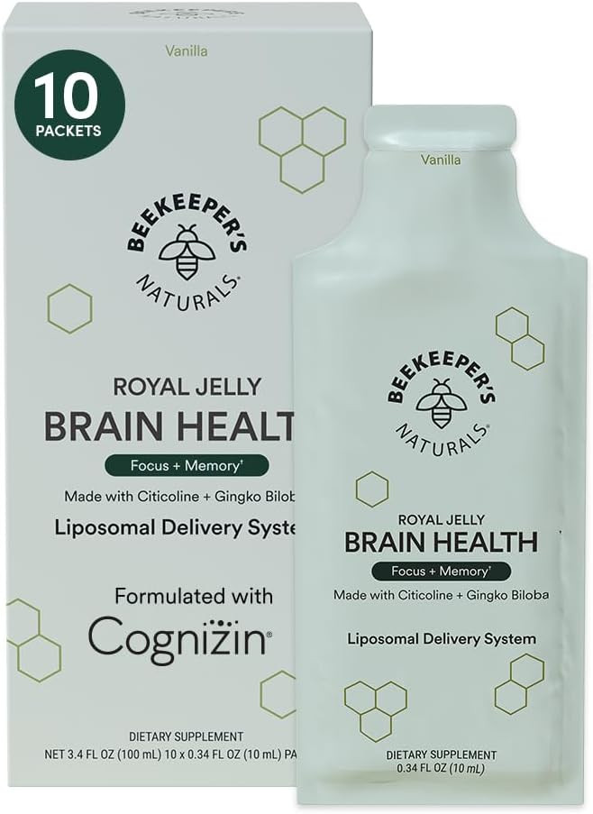 Nootropic Brain supplement by Beekeeper's Naturals, 500 mg Citocoline, Ginkgo Biloba, Bacopa Monn... | Amazon (US)