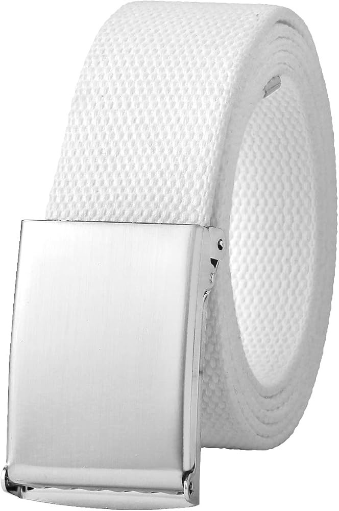Falari Canvas Web Belt Fully Adjustable Cut to Fit Golf Belt Flip Top Buckle | Amazon (US)