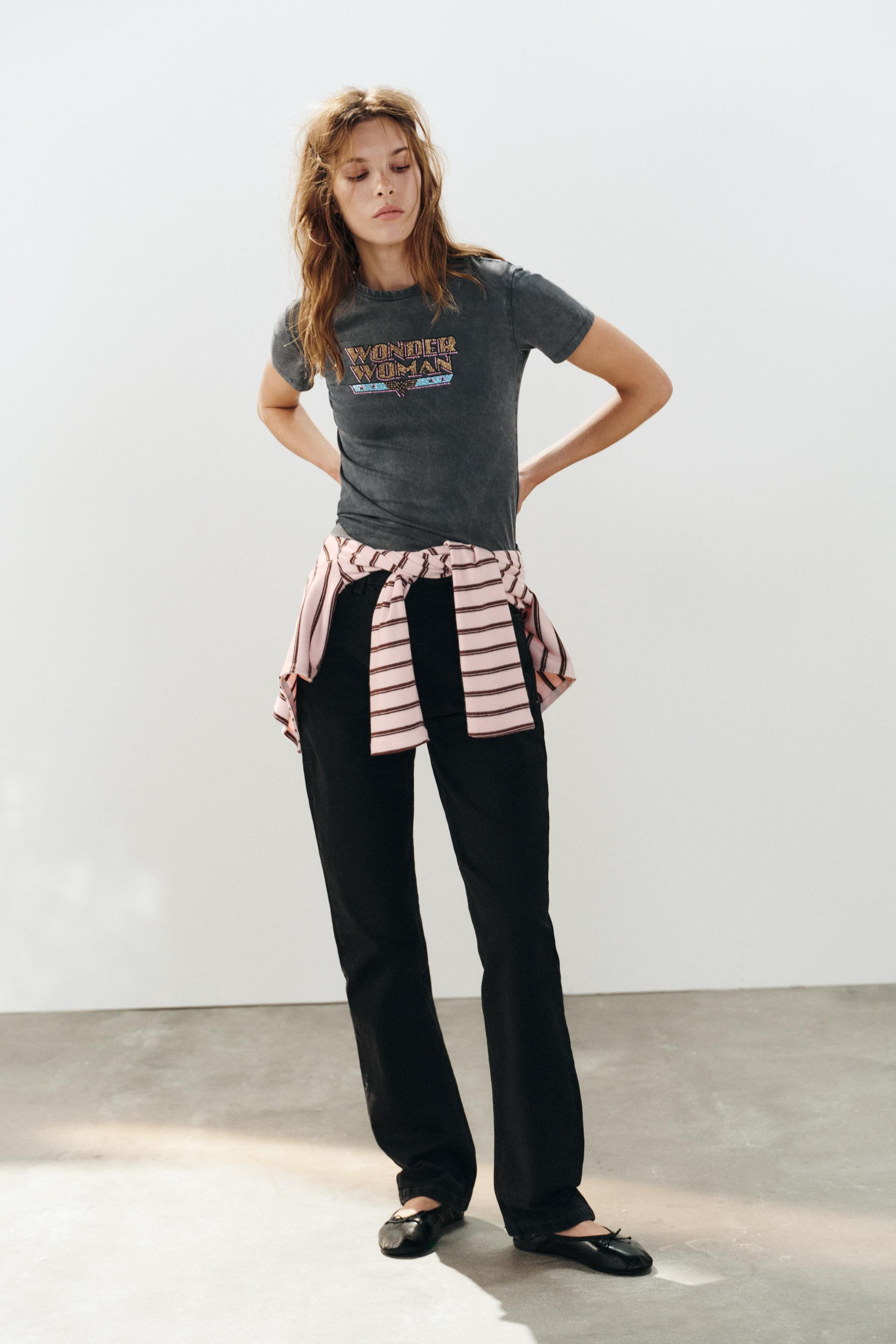 WONDER WOMAN RHINESTONE T-SHIRT | Zara US