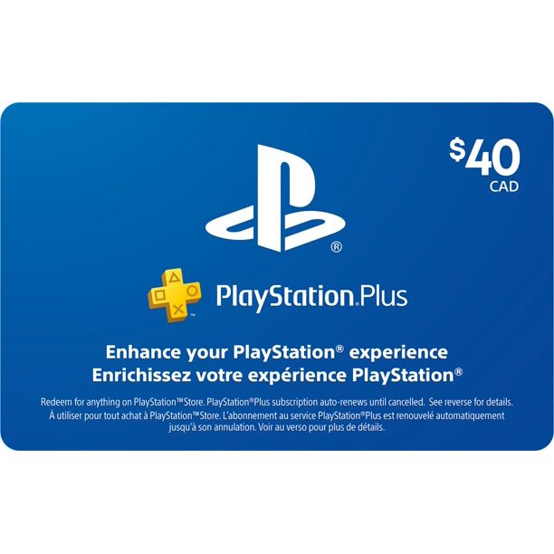 Sony PlayStation Plus Currency $40 Gift Card (Digital Code) | Walmart (CA)