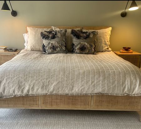 The Hannah platform bed is made of light wood cane. Laid back elegant bedroom style.. 

#LTKhome #LTKsalealert #LTKSpringSale