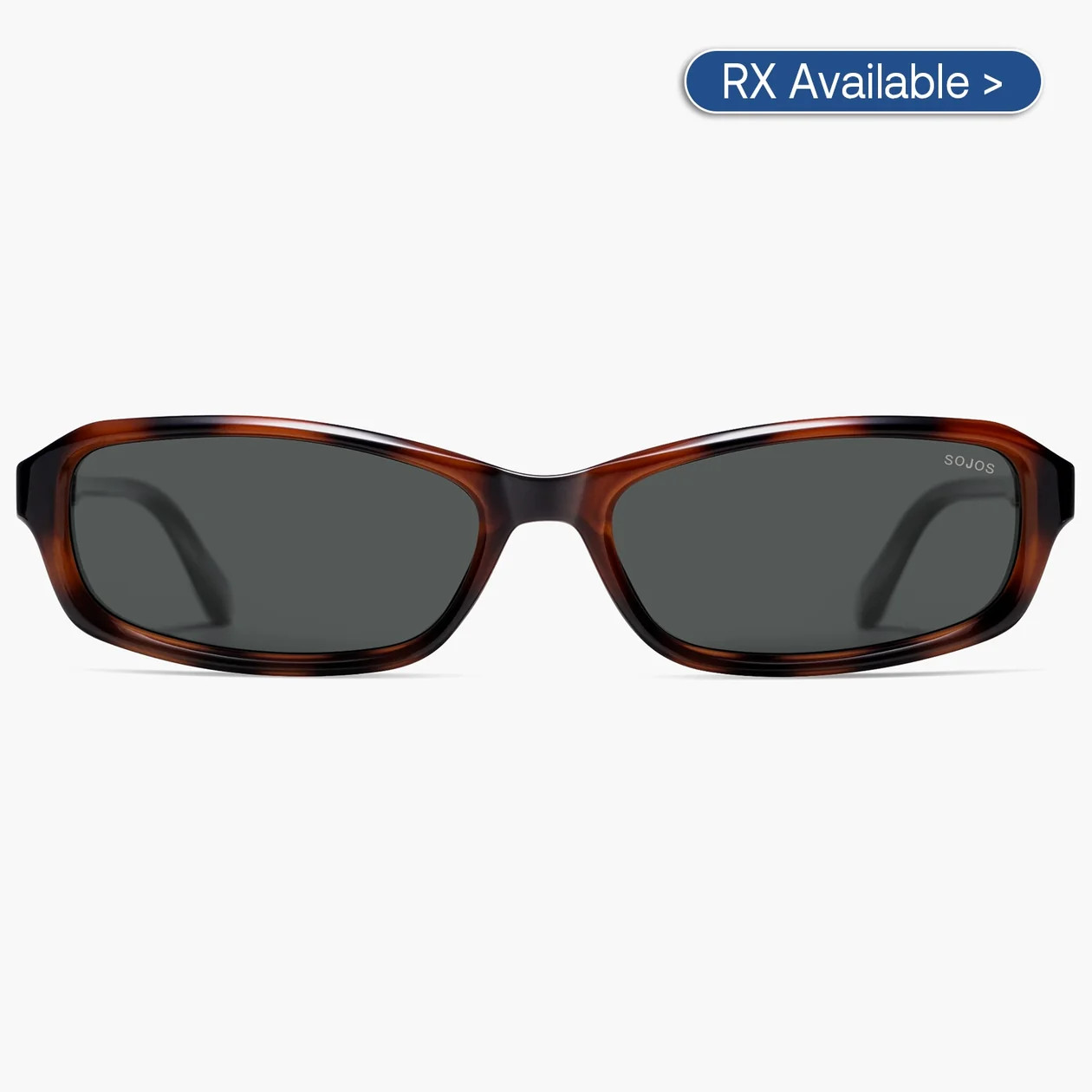 Recycled Retro Rectangle Polarized Sunglasses for Women Men Narrow SJ2513 Carapace | SOJOS VISION | SOJOS VISION