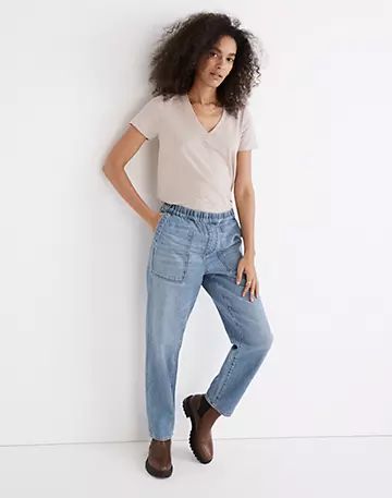 Pull-On Relaxed Jeans in Beswick Wash | Madewell