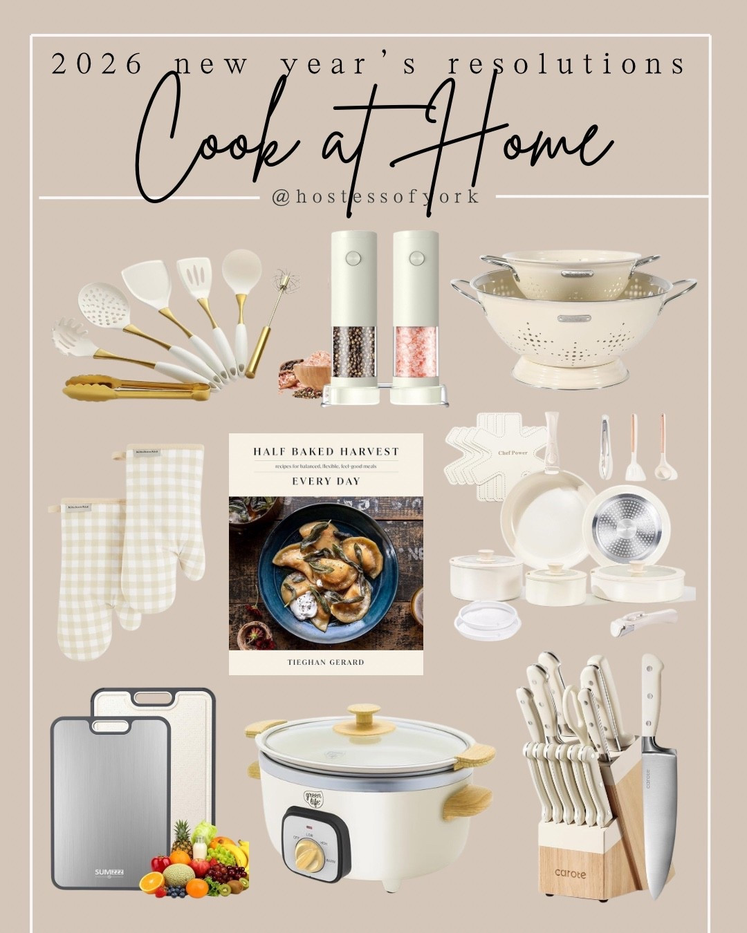 Essentials to accomplish your New Year’s resolution of cooking at home more! 

#newyear #goals #2026 #resolutions #essentials #vision #board #chef #home #kitchen #cooking #recipes

#LTKHome #LTKGiftGuide #LTKfoodie