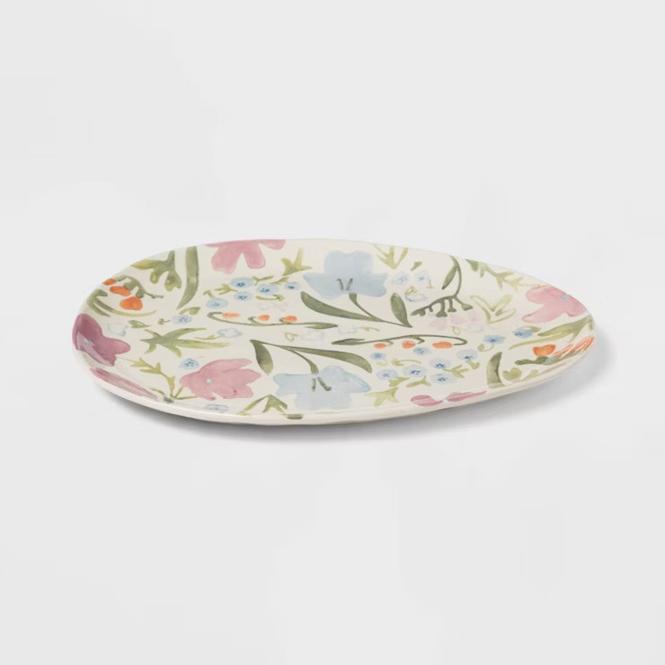 18" x 13" Stoneware Egg Serving Platter - Threshold™ | Target